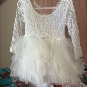 Elegant White Lace Kids dress